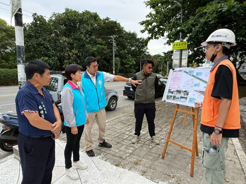 吉安鄉干城一街提升道路通行安全 游淑貞會勘肯定工程品質